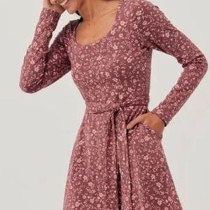 Pact organic cotton S knee length dress floral